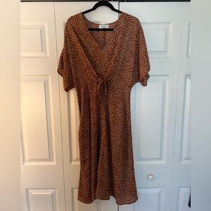 CJLA Vintage Brown Floral Dress